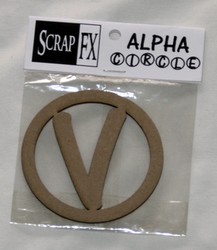 Découpe Scrap FX Alpha circle lettre V